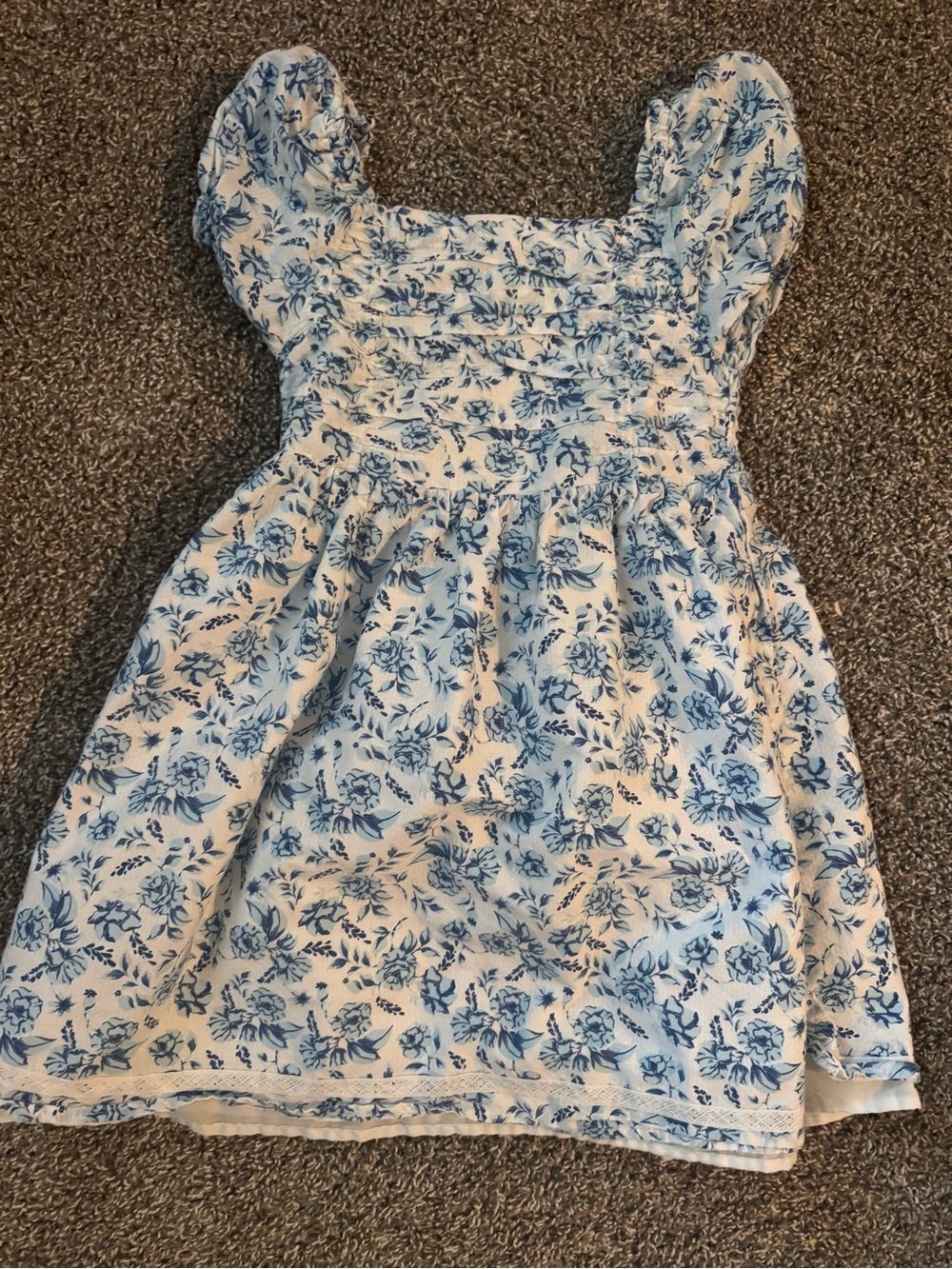 Joie Blue and White Floral Smocked Dress for Kids